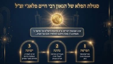 סגולת 104 מטבעות לחג השבועות מהרב חיים פלאג'י 1 סגולת 104 מטבעות לחג השבועות